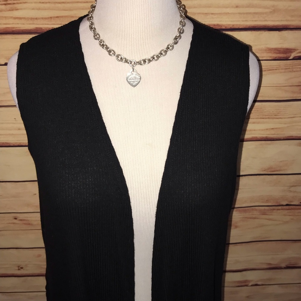 🚫SOLD🚫 LuLaRoe Black Ribbed Joy Duster Vest - Picture 3 of 7